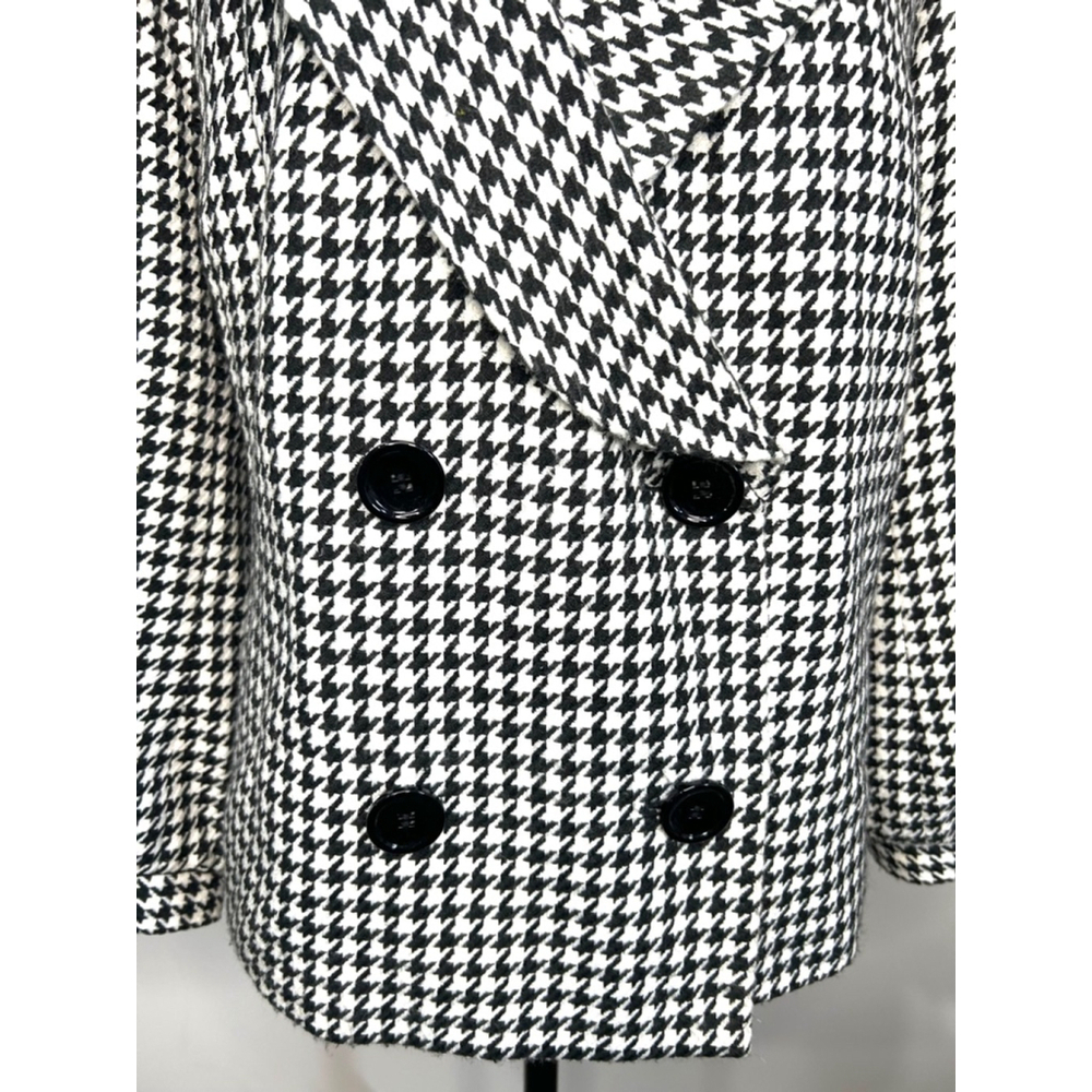 Women's Nygard Black & White Houndstooth Blazer Petite oversized collar Size 16 - Picture 3 of 10